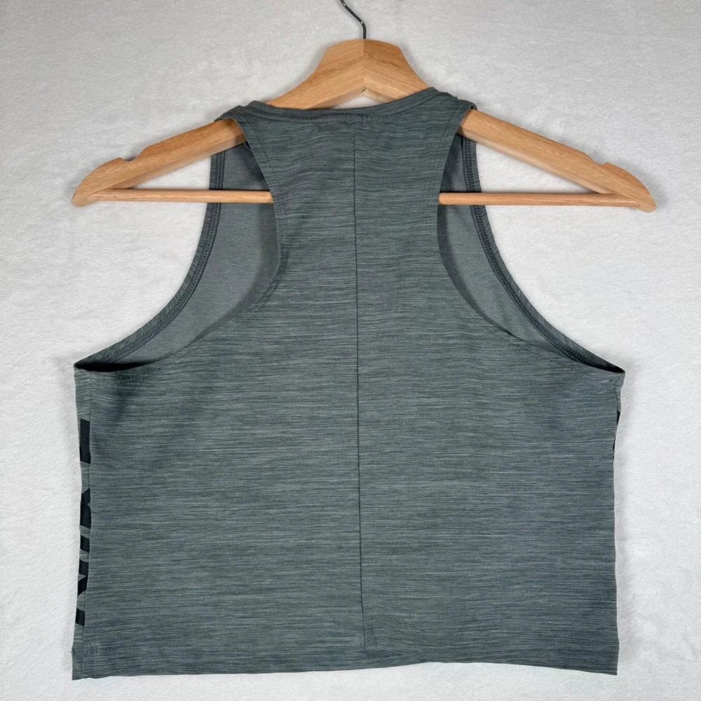 Nike Pro Dri-FIT Womens Tank Top Grey Heather Crop Racerback DD6426-084 Large - Picture 3 of 8
